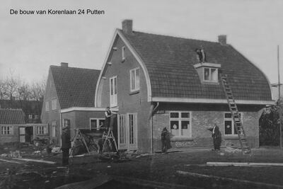 De bouw van het huis Korenlaan 24 Putten.
