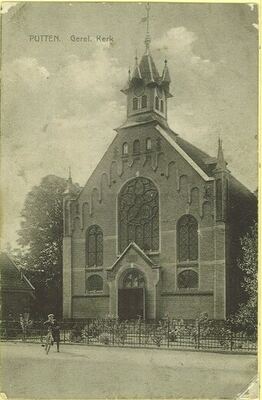 Gereformeerde Kerk rond 1934 - Gereformeerde Kerk - Achterstraat 39, Putten